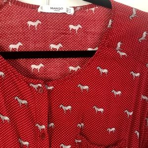 ‼️must go by 05/26‼️Mango zebra blouse